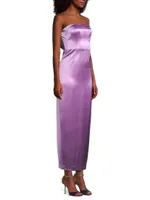 Riva Hammered Satin Dress