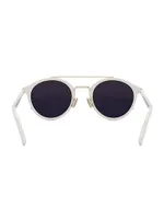 Diorblacksuit R7U 50MM Round Sunglasses