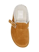 Fendi Feel 20MM Suede & Shearling Clogs