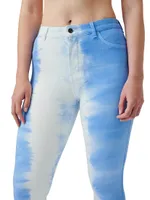 Hand Dyed Cropped Ankle Shape Jeans