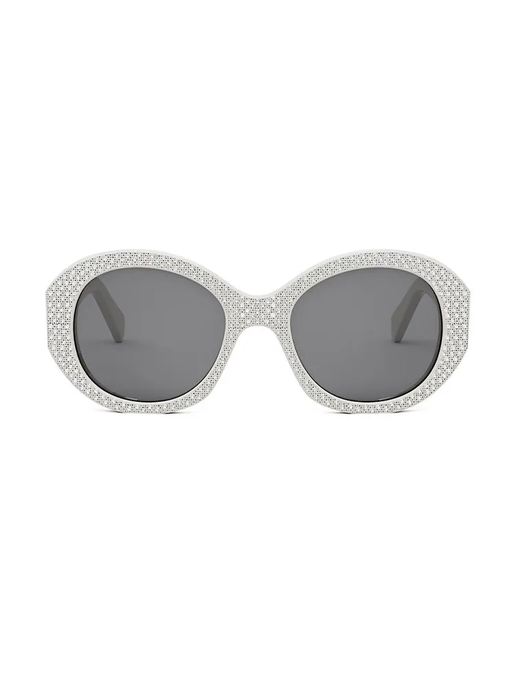 Bold 3 Dots Strass Round Sunglasses