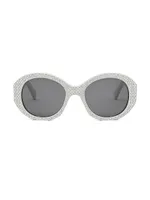 Bold 3 Dots Strass Round Sunglasses