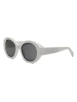 Bold 3 Dots Strass Round Sunglasses