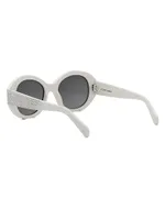 Bold 3 Dots Strass Round Sunglasses