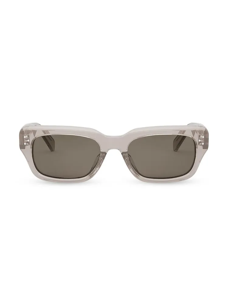 Bold 3 Dots 64MM Rectangular Sunglasses