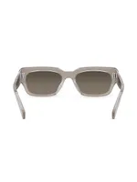 Bold 3 Dots 64MM Rectangular Sunglasses