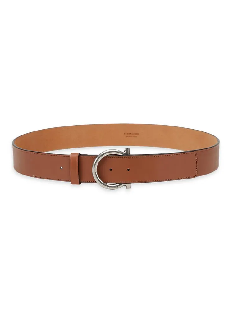 Gancini Leather Belt