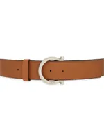 Gancini Leather Belt