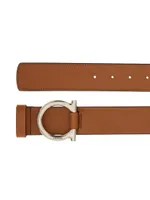 Gancini Leather Belt