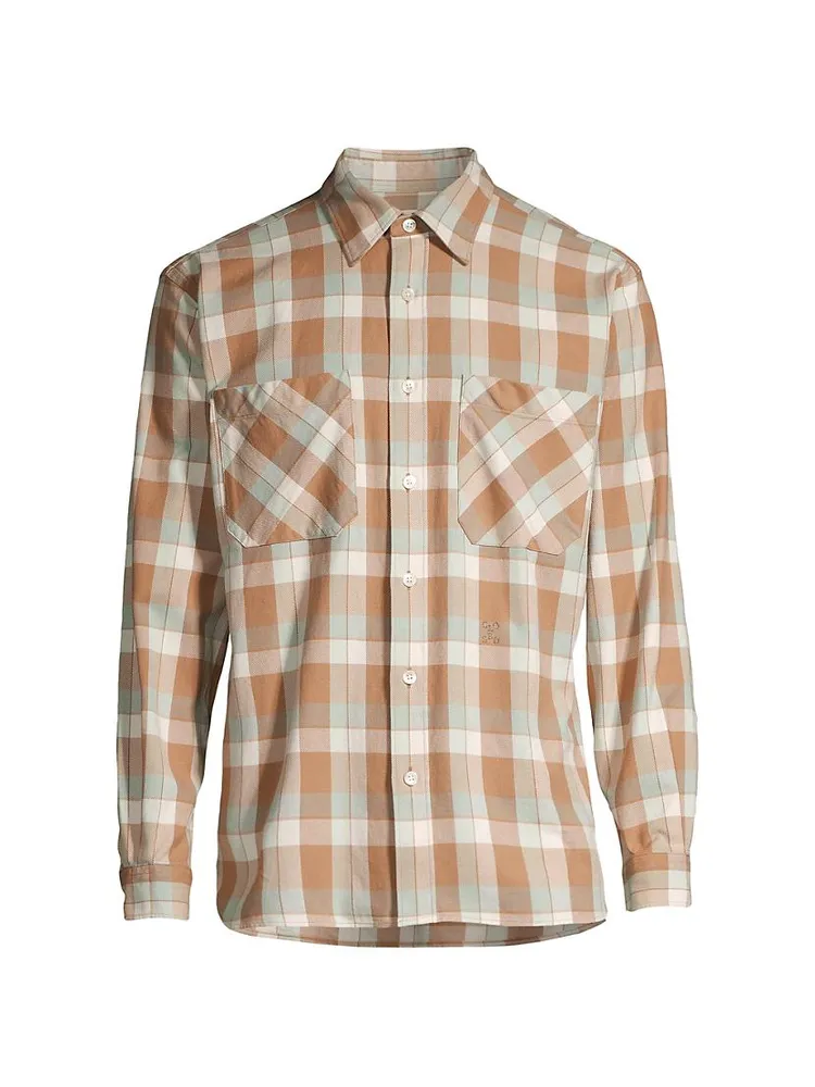 Checked Button-Front Shirt