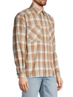 Checked Button-Front Shirt