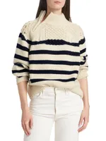 Palo Crochet Stripe Sweater