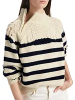 Palo Crochet Stripe Sweater