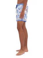Floral Mid-Length Boardshorts