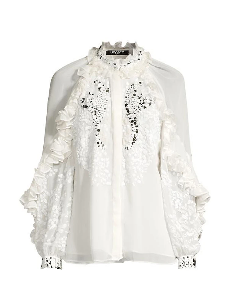 Isabella Embellished Chiffon Blouse