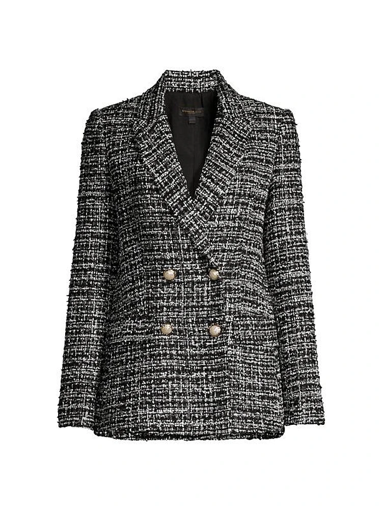 City Mist Tweed Double-Breasted Jacket