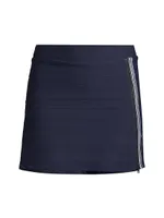 Side-Zip Stripe Skort