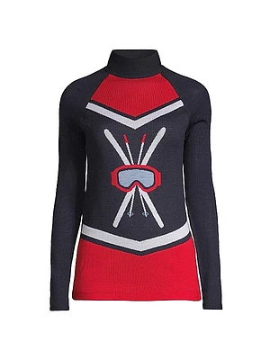 Mock Turtleneck Ski Sweater