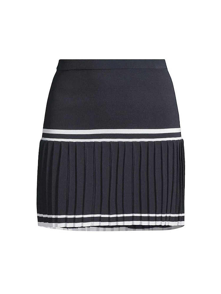 Knife Pleat Miniskirt