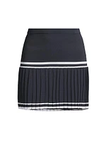 Knife Pleat Miniskirt