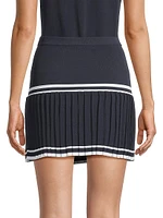 Knife Pleat Miniskirt