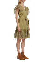 Darlene Eyelet Belted Minidress