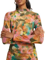 Joelle Floral Mesh Pullover Top