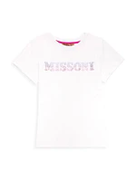 Little Girl's & Girl's Embellished Logo T-Shirt