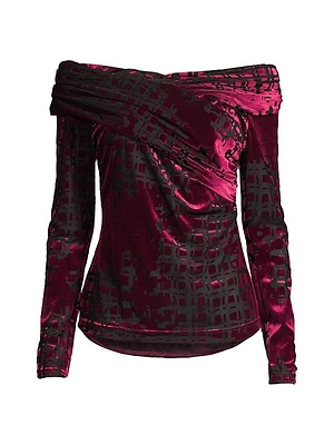 Main Event Velvet Burnout Top