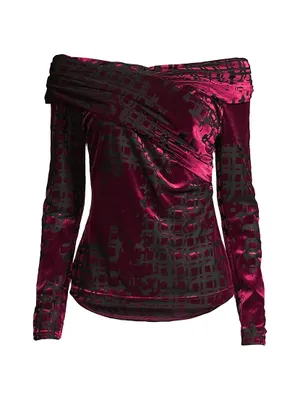 Main Event Velvet Burnout Top