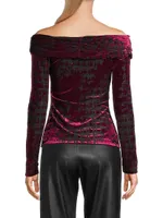 Main Event Velvet Burnout Top