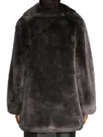 Vintage Glam Faux-Fur Coat