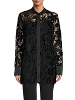 Main Event Open-Stitch Lace Tunic