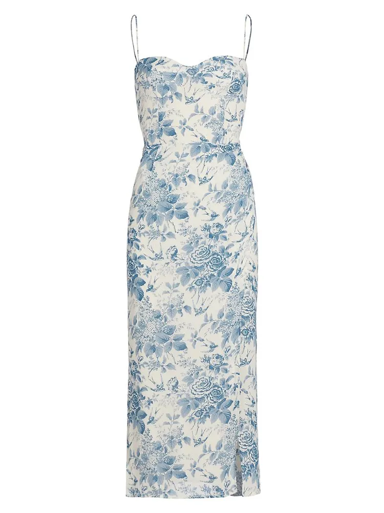 Kourtney Sleeveless Floral Midi-Dress