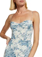 Kourtney Sleeveless Floral Midi-Dress