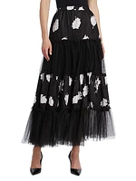 Ayope Splotch Tulle Maxi Skirt