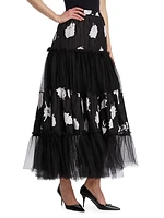 Ayope Splotch Tulle Maxi Skirt