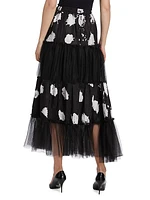 Ayope Splotch Tulle Maxi Skirt