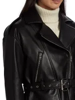 Aurelie Leather Biker Jacket