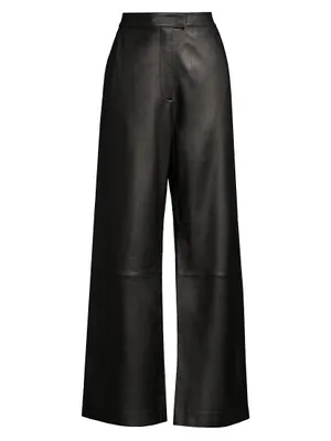 Genesis Wide-Leg Leather Pants