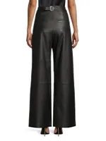 Genesis Wide-Leg Leather Pants