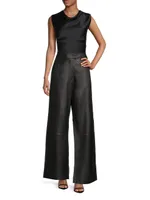 Genesis Wide-Leg Leather Pants