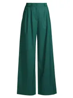 Simpatico Wide-Leg Wool Pants