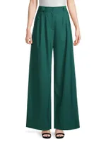 Simpatico Wide-Leg Wool Pants