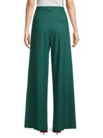 Simpatico Wide-Leg Wool Pants