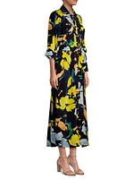 Hereafter Belted Silk Midi-Dress