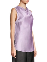 Horizon Silk Cowlneck Top