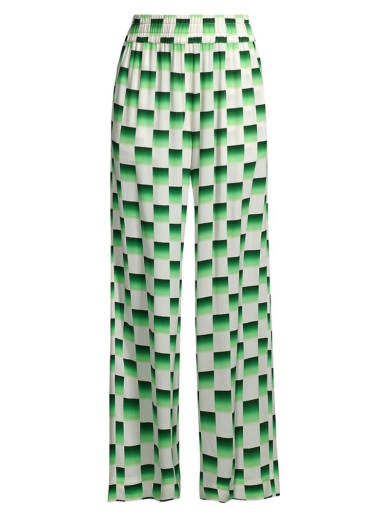 Odyssey Checkered Silk Pants