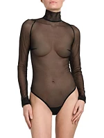 Sheer Back Cut-Out Bodysuit