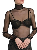 Sheer Back Cut-Out Bodysuit